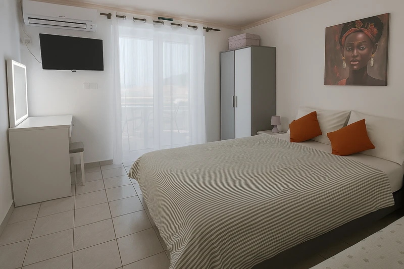 Apartman A1 Podaca Makarska rivijera spavaća soba blizu mora Villa Natali
